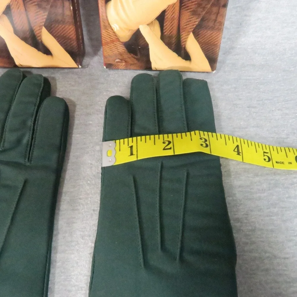 Isotoner Warm Tailored Classic Gloves Forest Knit Stretch Vintage NEW Lot of 2 - Picture 4 of 8